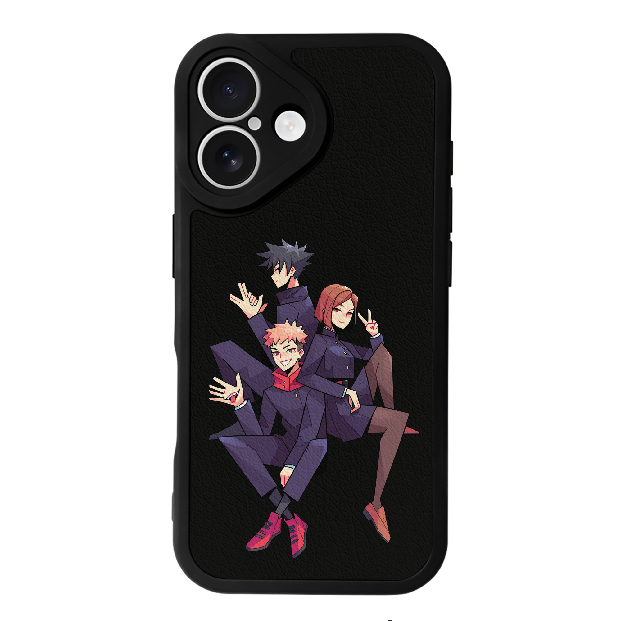 （画像用） 呪術廻戦 Jujutsu Kaisen 【iPhone 16シリーズ対応】シリコンスマホケース（レザー調） 材質：シリコン